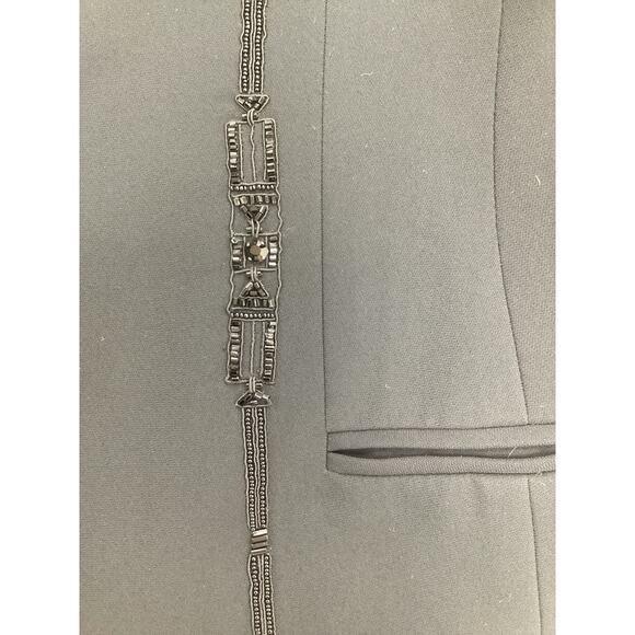 Badgley Mischka Blazer Women’s SZ 6 Beaded Design Beautifully Structured Black - Picture 7 of 7